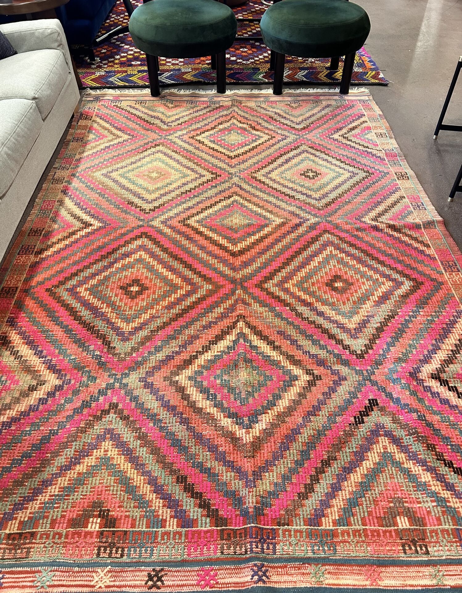 El Dokuma Kök Boya Kilim