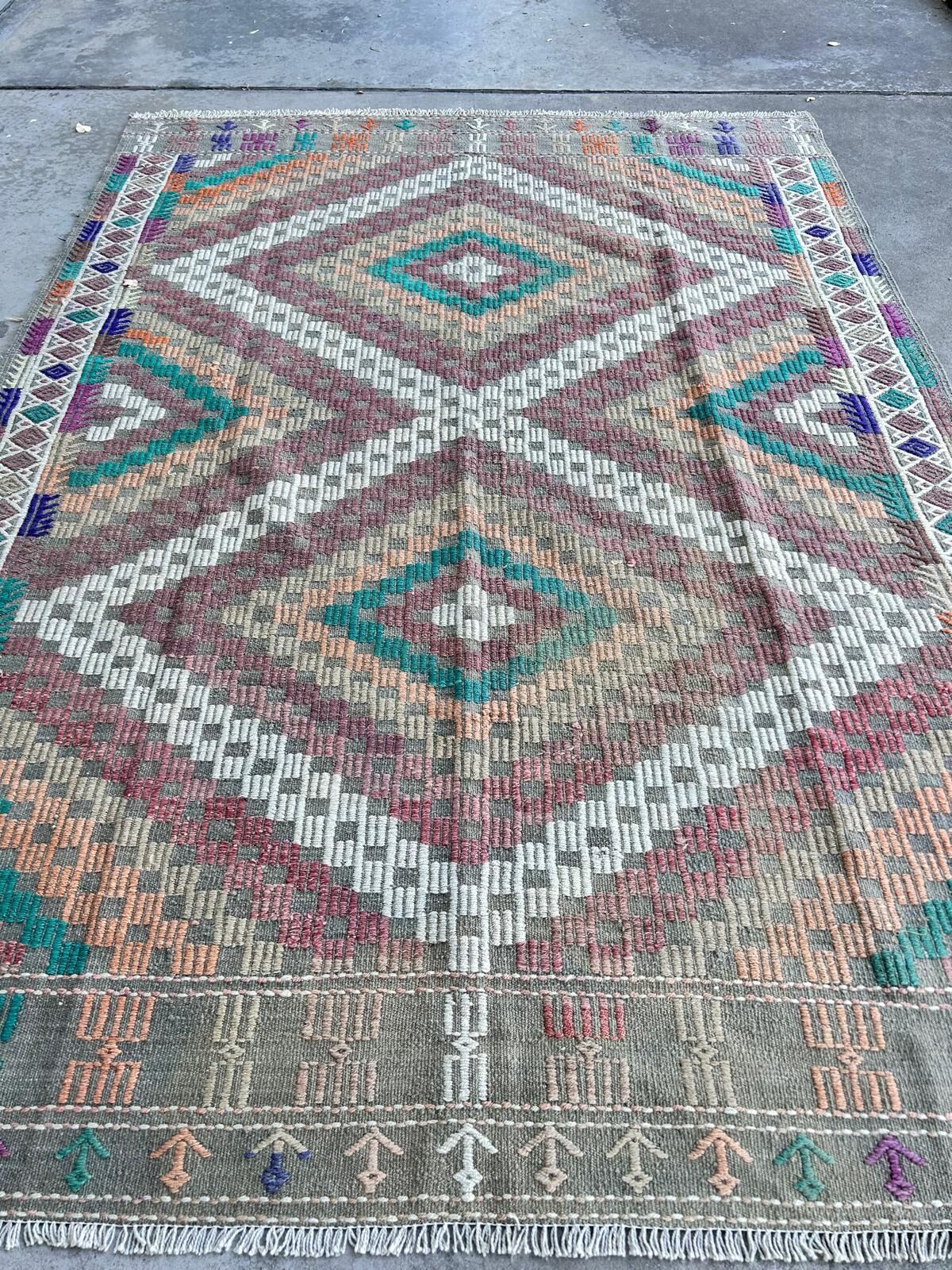 El Dokuma Kök Boya Kilim