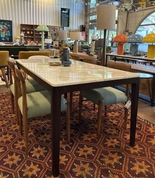 Masif Üzeri Mermer Masa