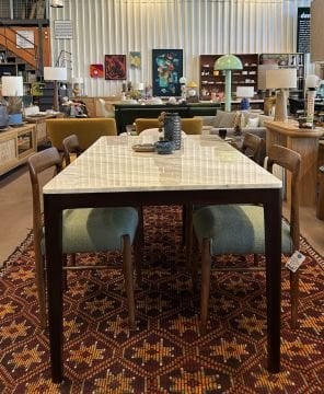 Masif Üzeri Mermer Masa