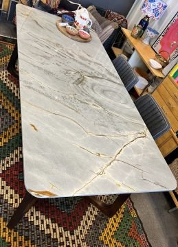 Grift Masif Ayak Mermer Masa