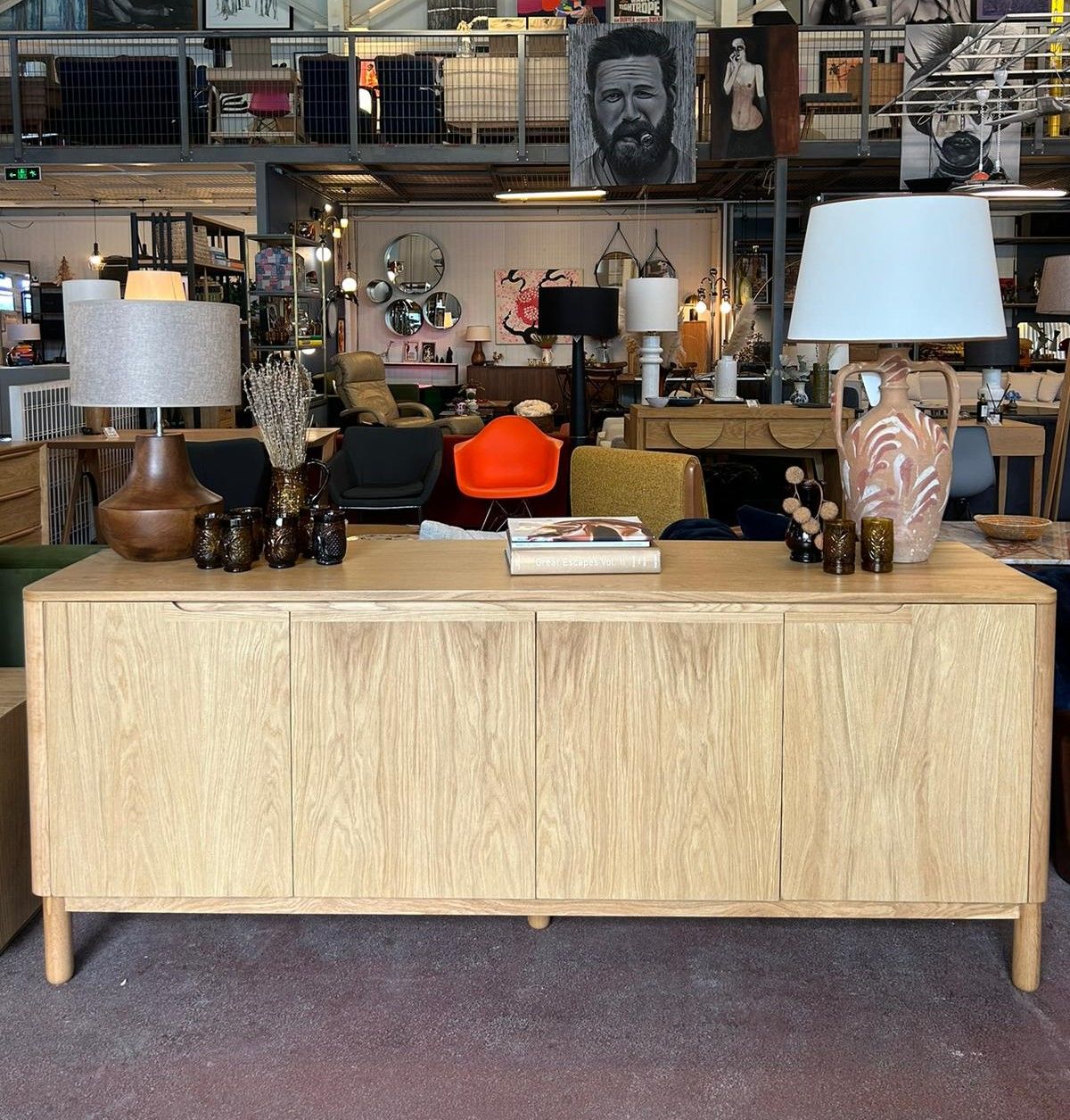 Ukar Masif Meşe Büfe