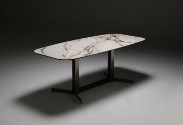 İthal Temperli Cam Üstü Porselen Kaplama Masa