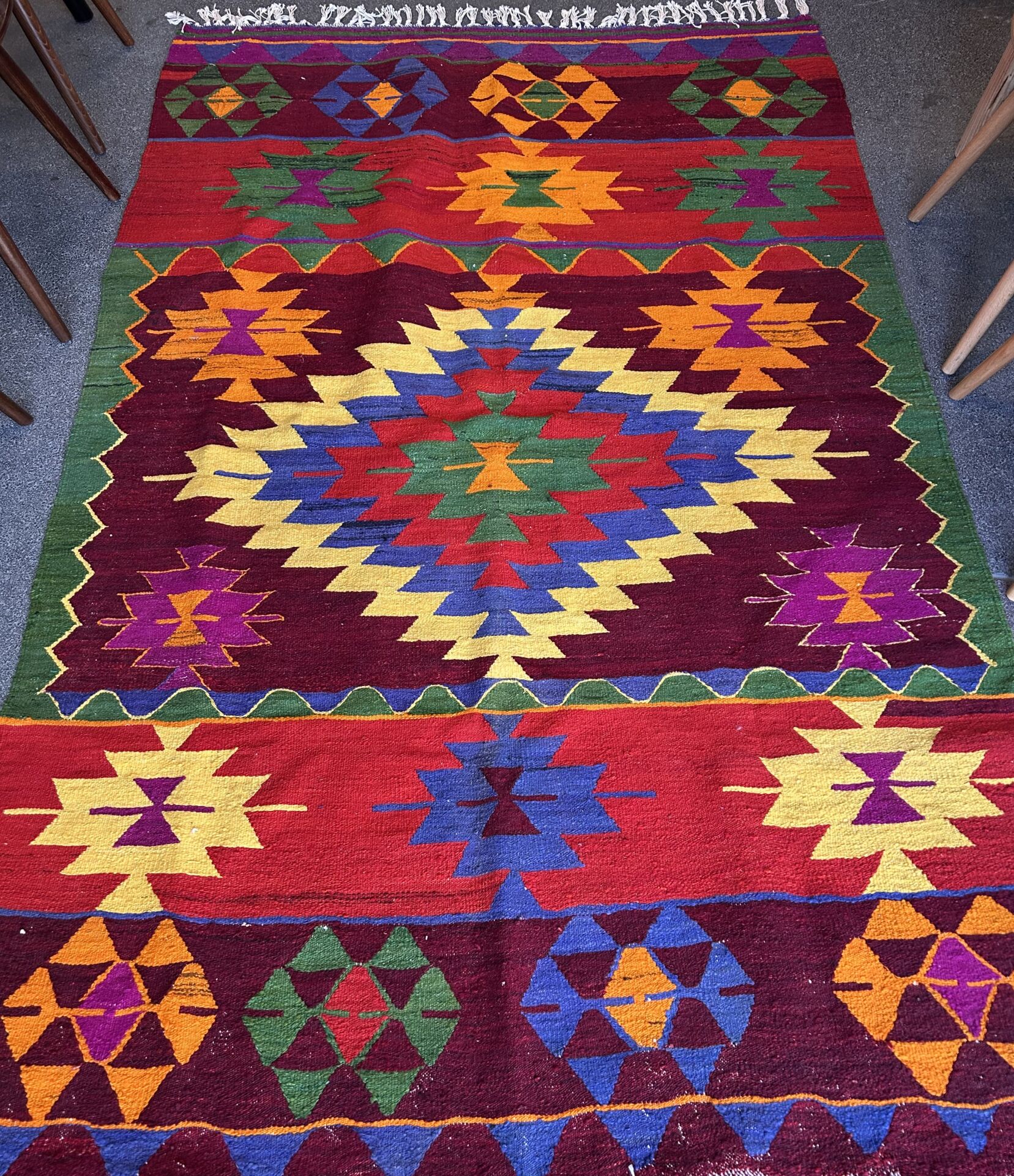 El Dokuma Kök Boya Kilim