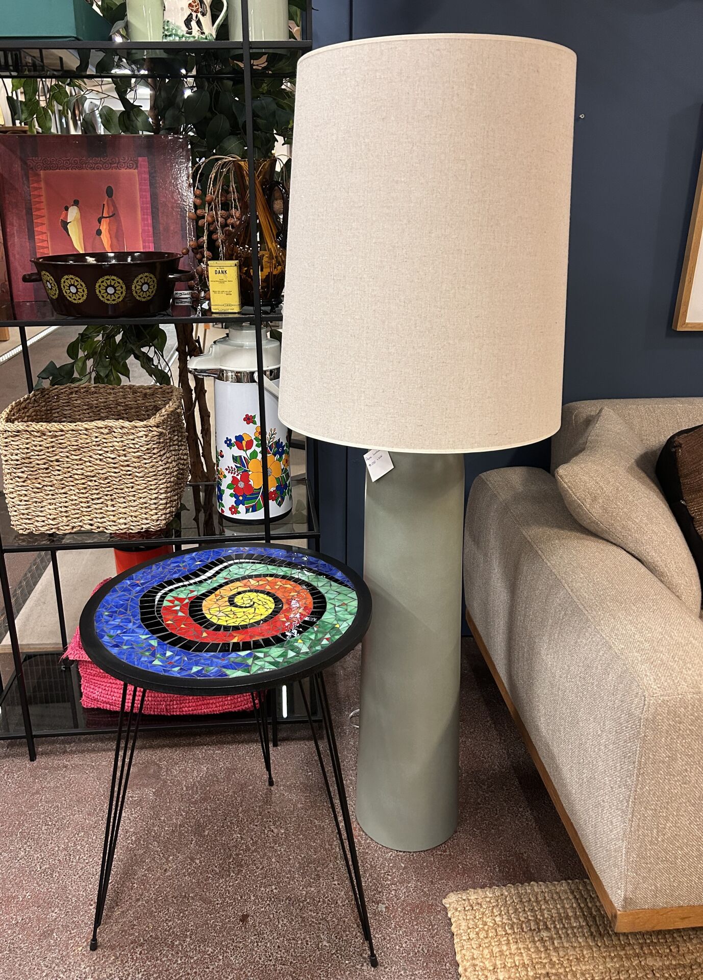 El Yapımı Mozaik Yan Sehpa