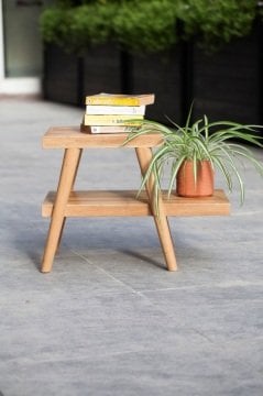 Meşe 2 katlı sehpa