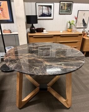Grift Yuvarlak Mermer Masa