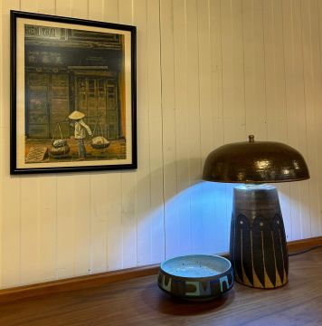 EL Yapımı Stoneware Abajur