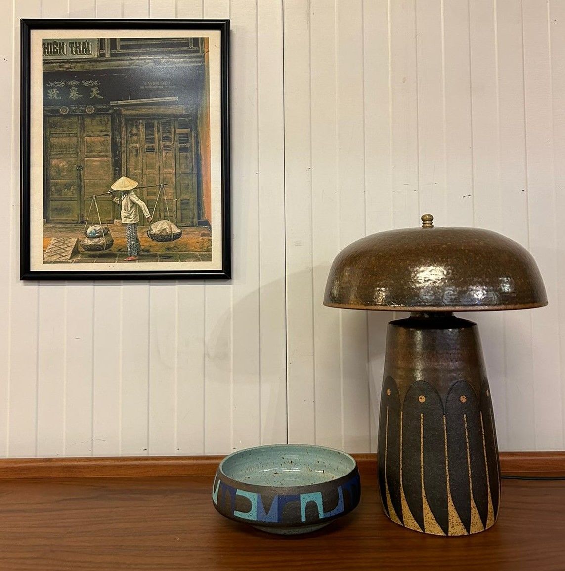 EL Yapımı Stoneware Abajur