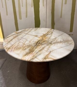 Jude Yuvarlak Mermer Masa