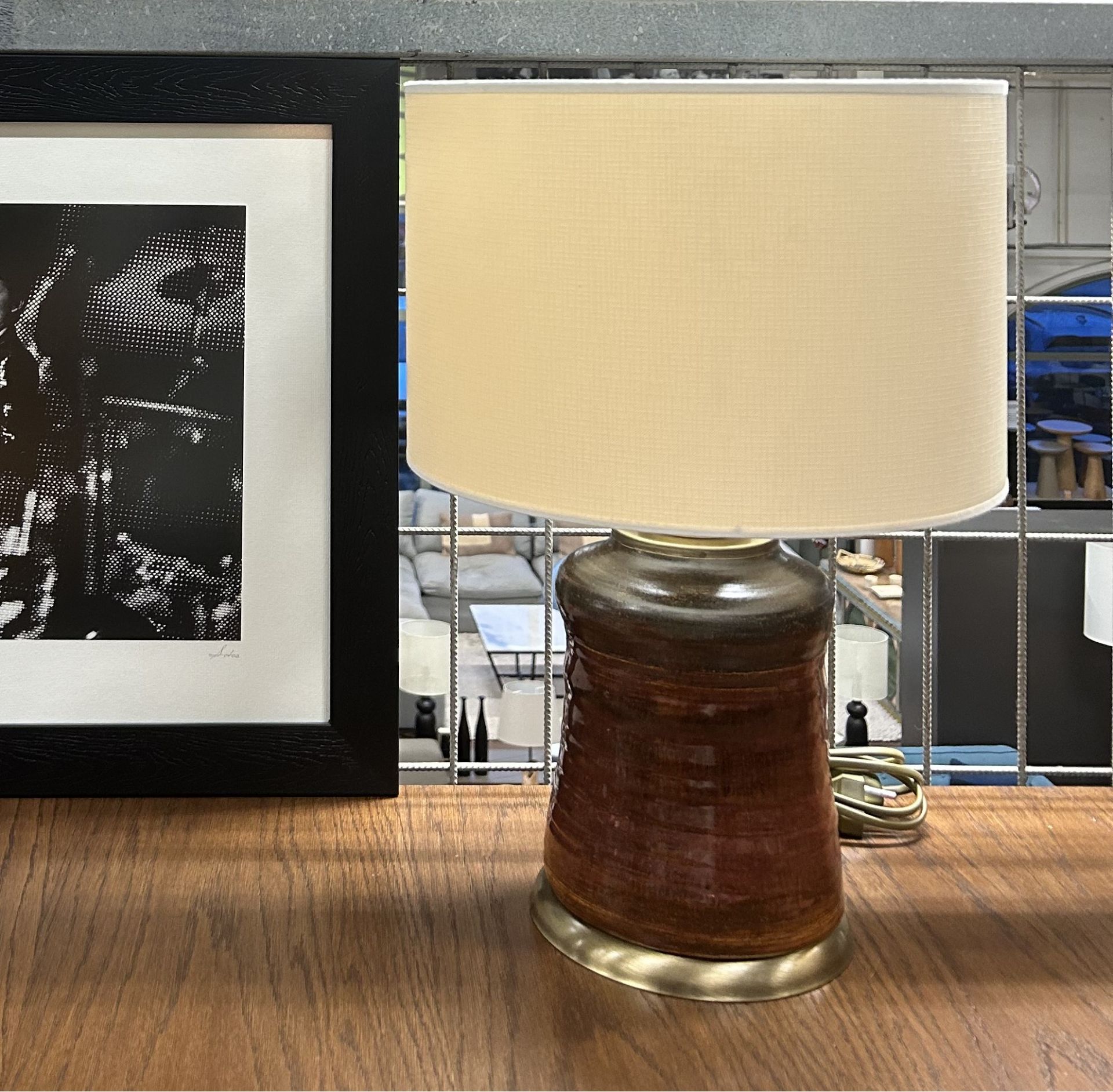 EL Yapımı Stoneware Abajur