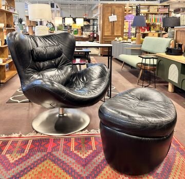 Natuzzi  Puflu Koltuk Deri Koltuk