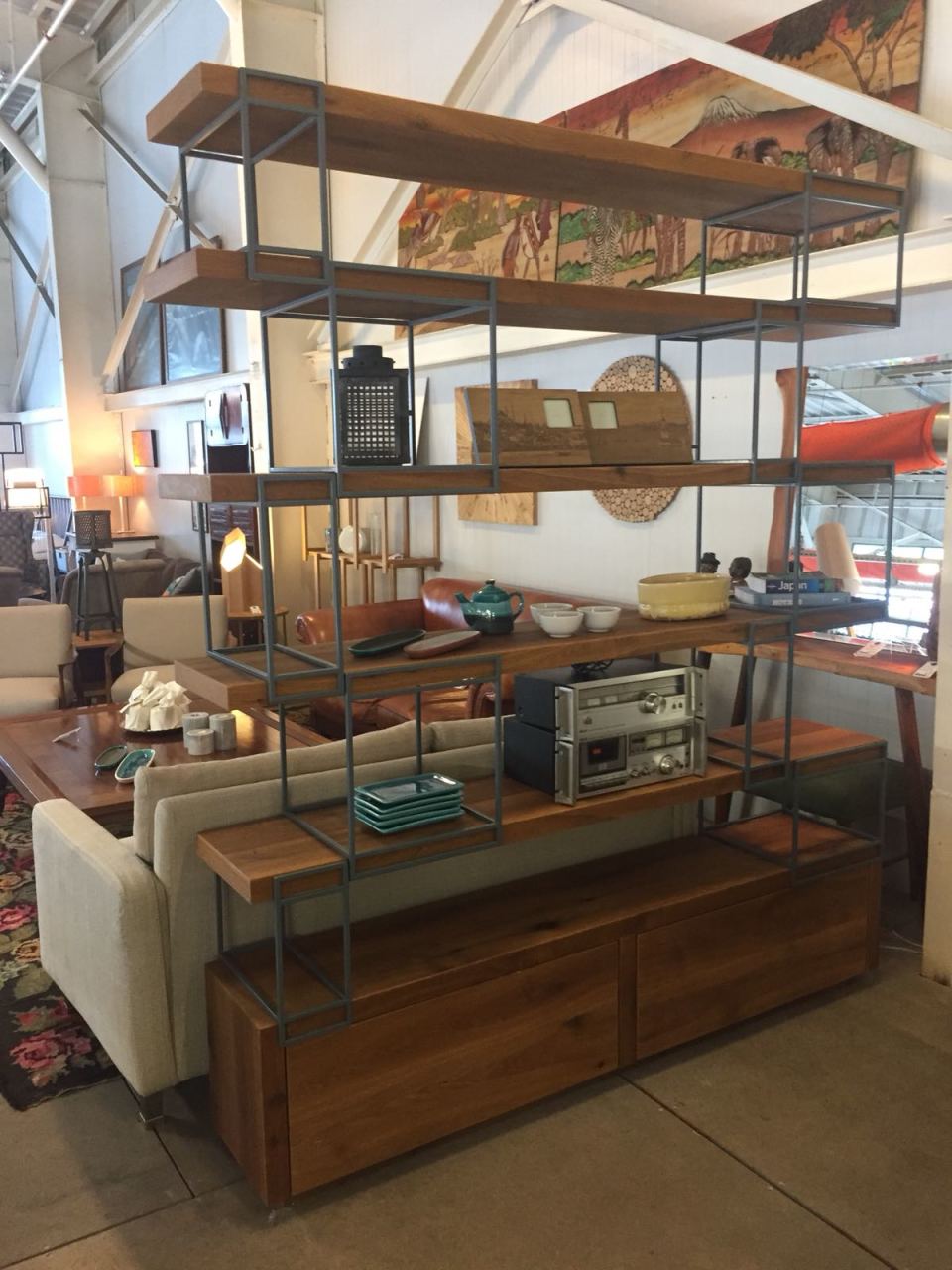 Ahşap Metal Kitaplık