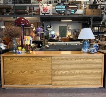 Masif Meşe Sürgülü Büfe