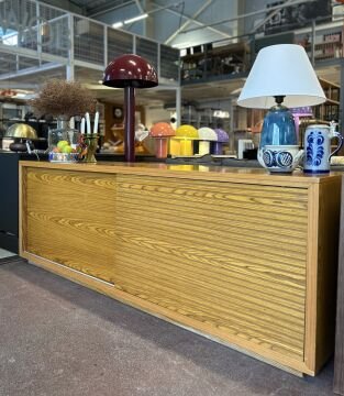 Masif Meşe Sürgülü Büfe