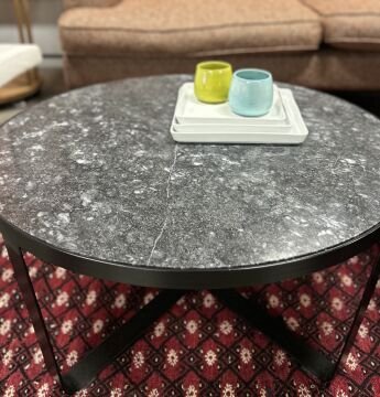 Yuvarlak Mermer Sehpa