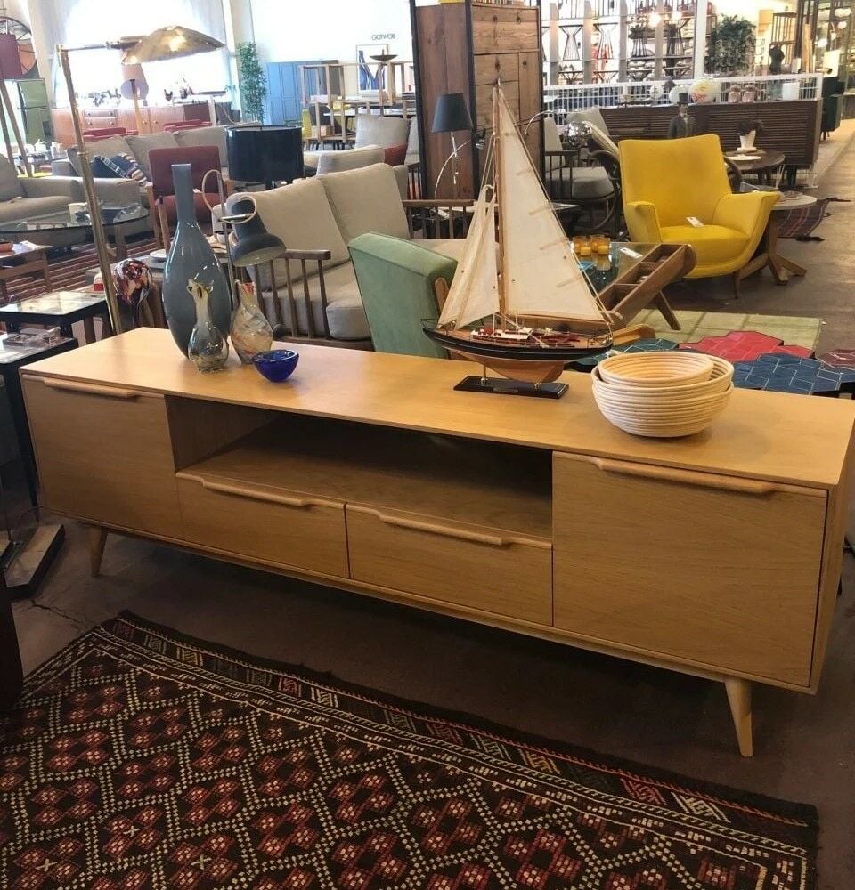 Masif meşe TV Ünitesi