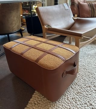 Dikdörtgen Deri/Kumaş Puf