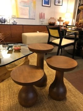 Masif torna tabure/Sehpa set