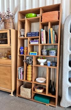 Masif Meşe Kitaplık