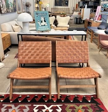 Deri Şeritli Koltuk