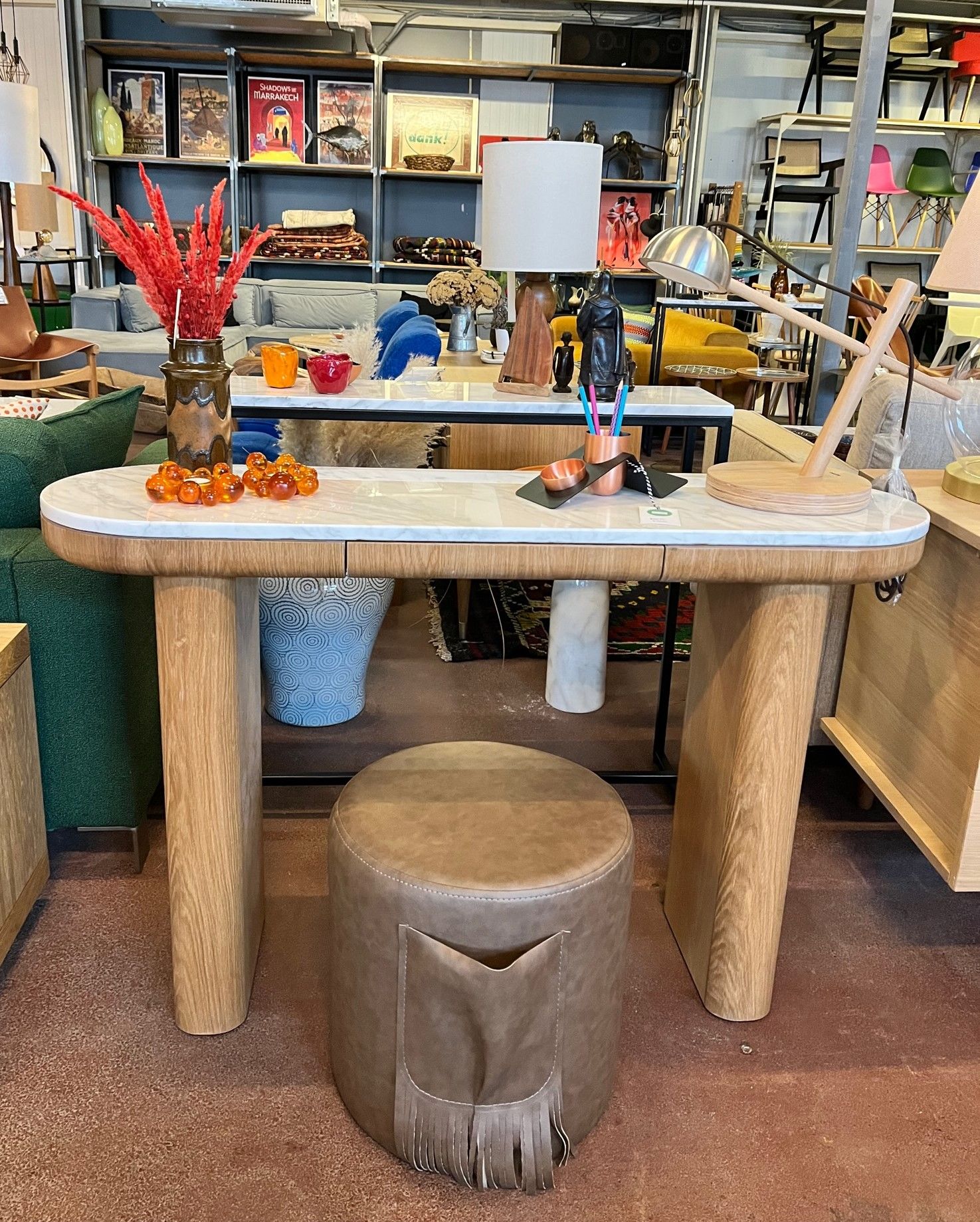 Masif Meşe ve Mermer Dresuar