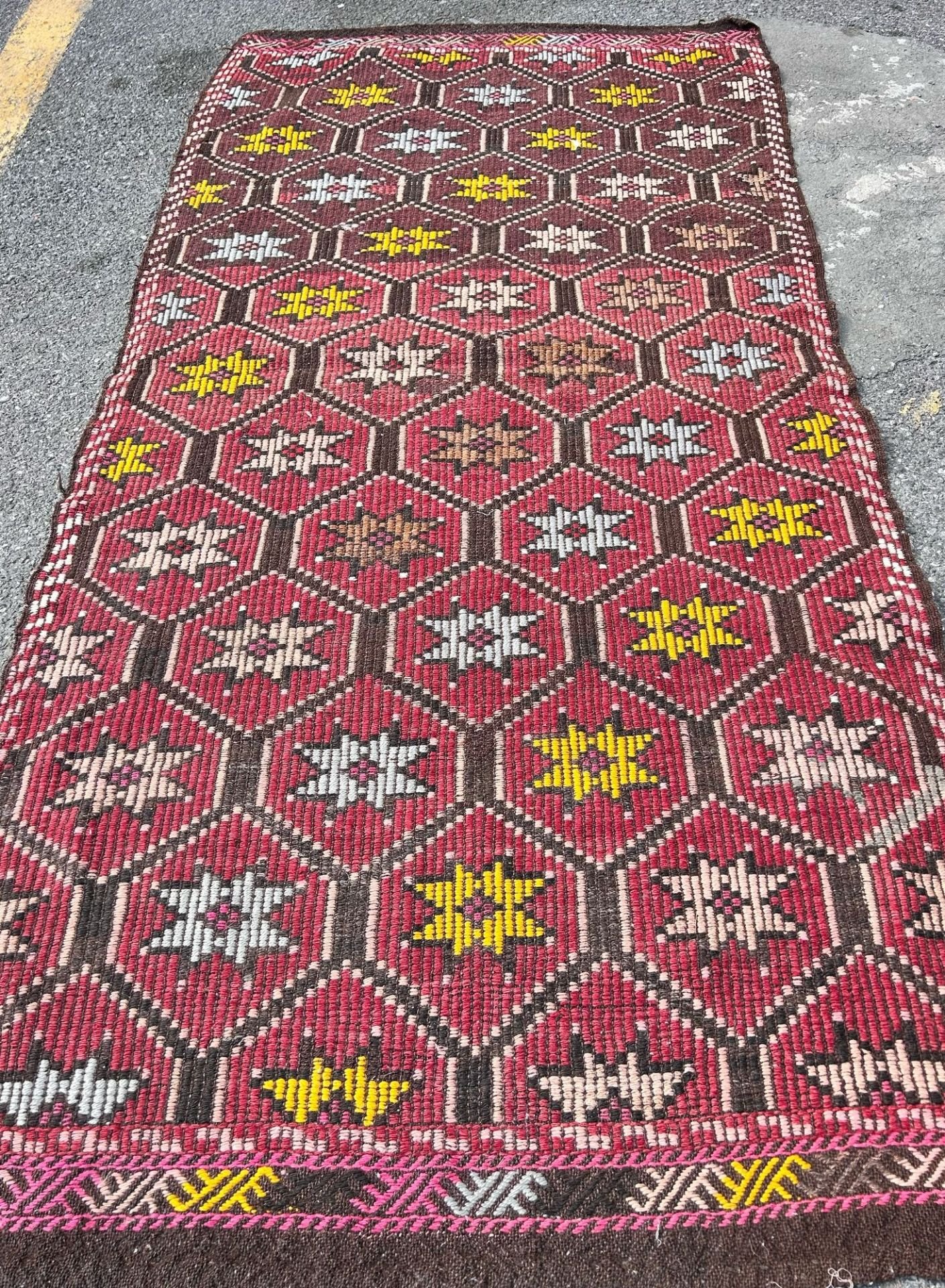 El Dokuma Kök Boya Kilim